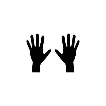Hand icon vector. vector illustration black on white background Stock Illustration