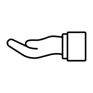Hand icon on white background. Vector illustration EPS 10. Stock Illustration