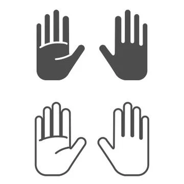 Hand icon on a white background. Vector illustration Stock Illustration