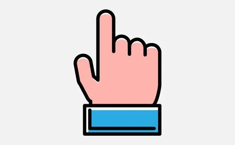 Hand icon on white background. Vector illustration. Stock Illustration