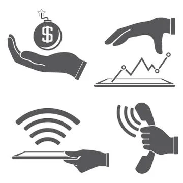 Hand icons Stock Illustration