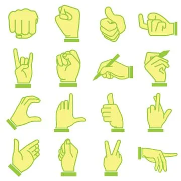 Hand icons Stock Illustration