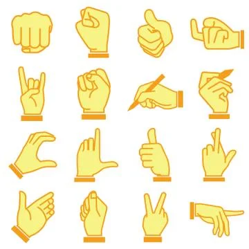 Hand icons Stock Illustration