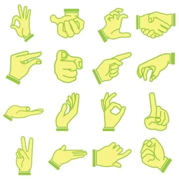 Hand icons Stock Illustration