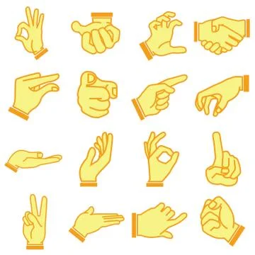 Hand icons Stock Illustration