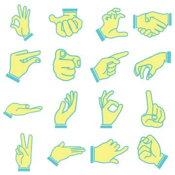 Hand icons Stock Illustration