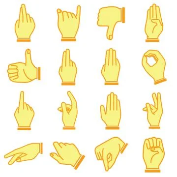 Hand icons Stock Illustration
