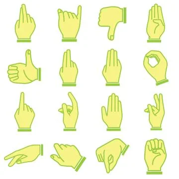 Hand icons Illustrazione stock