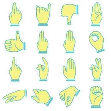 Hand icons Stock Illustration