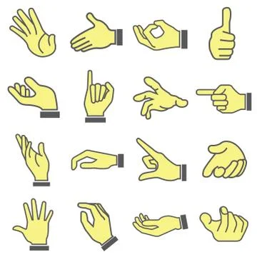 Hand icons Stock Illustration