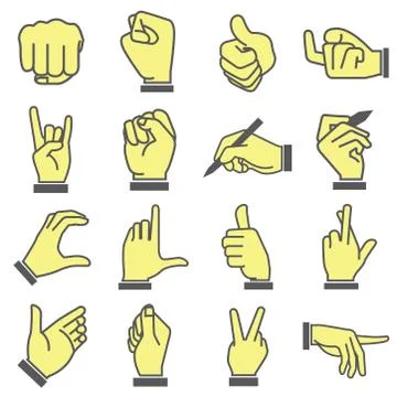 Hand icons Stock Illustration