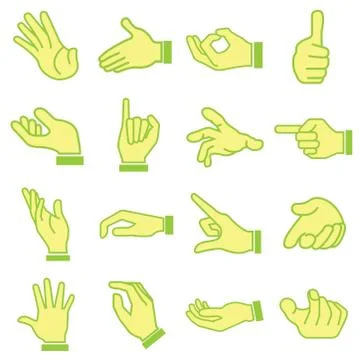 Hand icons Stock Illustration