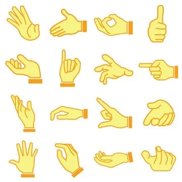 Hand icons Stock Illustration