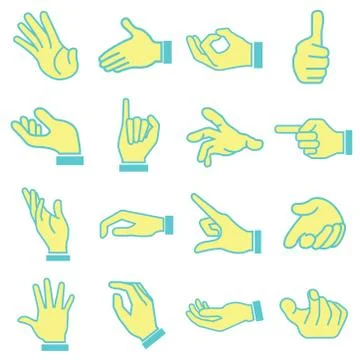 Hand icons Stock Illustration