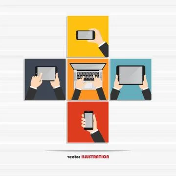 Hand icons Stock Illustration