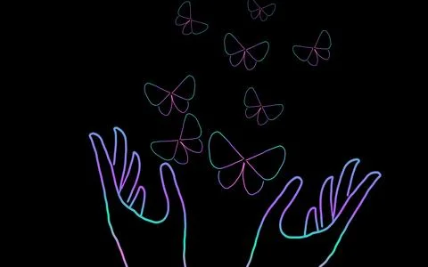 Hand illustration background Stock Illustration