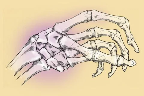  Hand, illustration Osteology and joints of the hand. Copyright: xFORZALEx... Stock Photos
