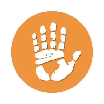 Hand imprint Stock-Illustration