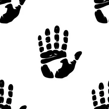 Hand imprint seamless イラスト素材