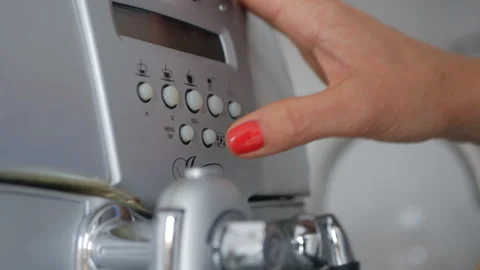 Hand includes a coffee machine.close-up Stock Footage 101090841