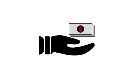 Hand with incoming Dollar Icon Animation – 4K Motion. Stock Footage 286145156