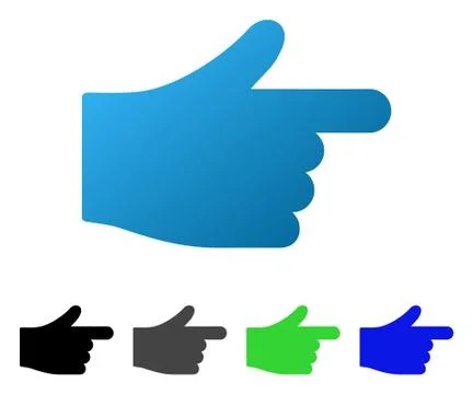 Hand Index Pointer Flat Gradient Icon Stock Illustration