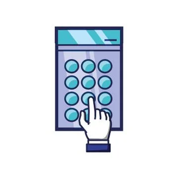Hand indexing access code Illustrazione stock