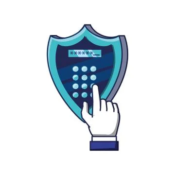 Hand indexing access code Illustrazione stock