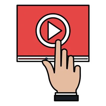 Hand indexing media player interface Ilustração Stock