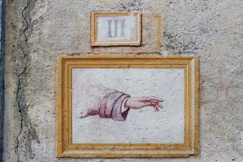 Hand indicator fresco Stock Photos