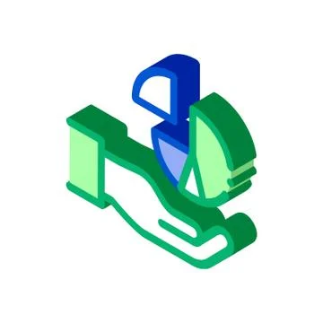 Hand Infographic isometric icon vector illustration Illustrazione stock