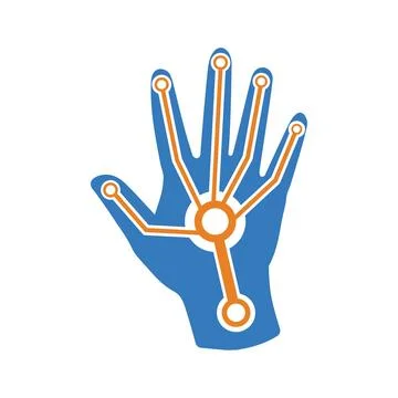 Hand, input icon. Simple editable vector design isolated on a white backgroun Stock Illustration