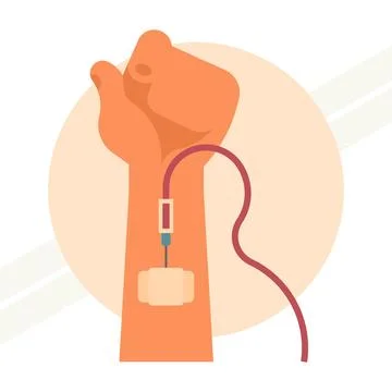 Hand-with-inserted-dripper Stock Illustration