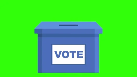 Hand inserting ballot into vote box Stock Footage 329713238