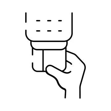 Hand inserting smart card into payment terminal Stock Illustration