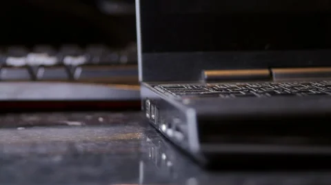 Hand Inserting USB Thumb Drive Into Laptop, Media, Technology Storage Front Shot Stock Footage 41989870