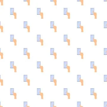 Hand interacting with smartphone screen digital pattern Illustrazione stock
