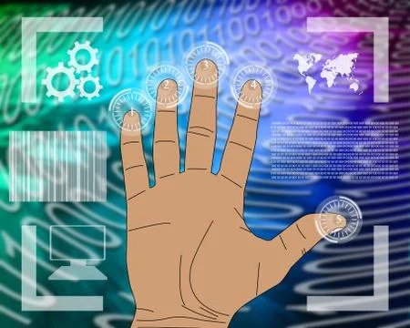 Hand interface Illustrazione stock