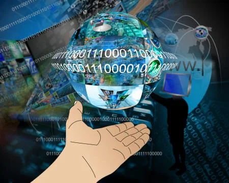 Hand of internet Stockillustratie