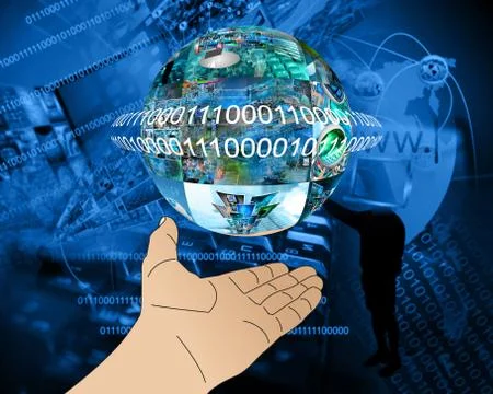 Hand of internet Stock Illustration