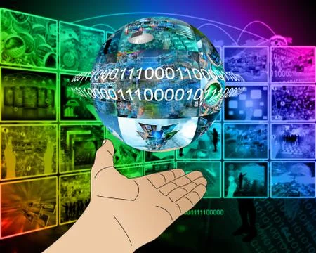 Hand of internet Stock Illustration