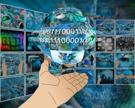 Hand of internet Stockillustratie