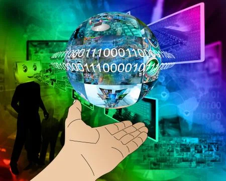 Hand of internet Stock Illustration