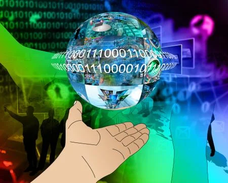 Hand of internet Stock Illustration