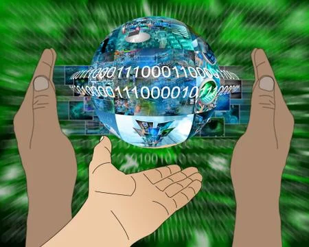 Hand of internet Illustrazione stock