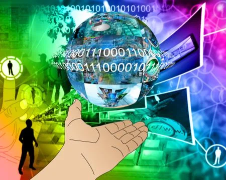 Hand of internet Stockillustratie