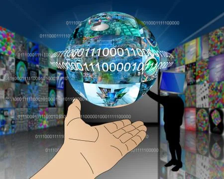 Hand of internet Stock Illustration