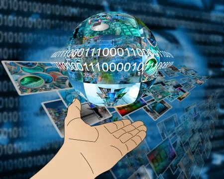 Hand of internet Stockillustratie