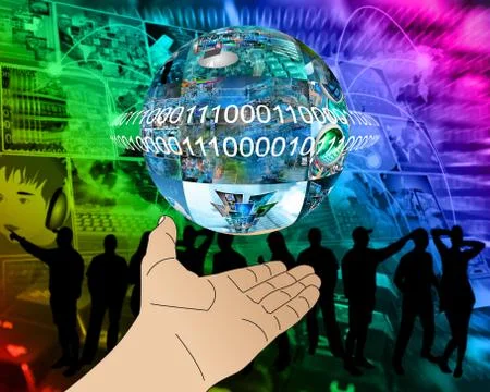 Hand of internet Stockillustratie