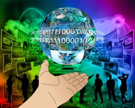 Hand of internet Stock Illustration